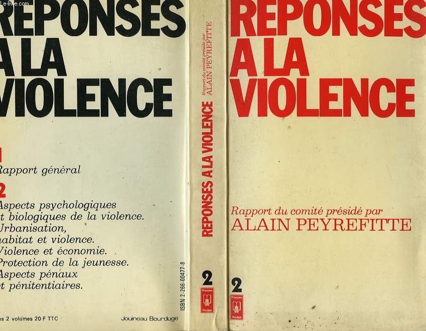 REPONSE A LA VIOLENCE. RAPPORT DES GROUPES DE TRAVAIL - TOME 2