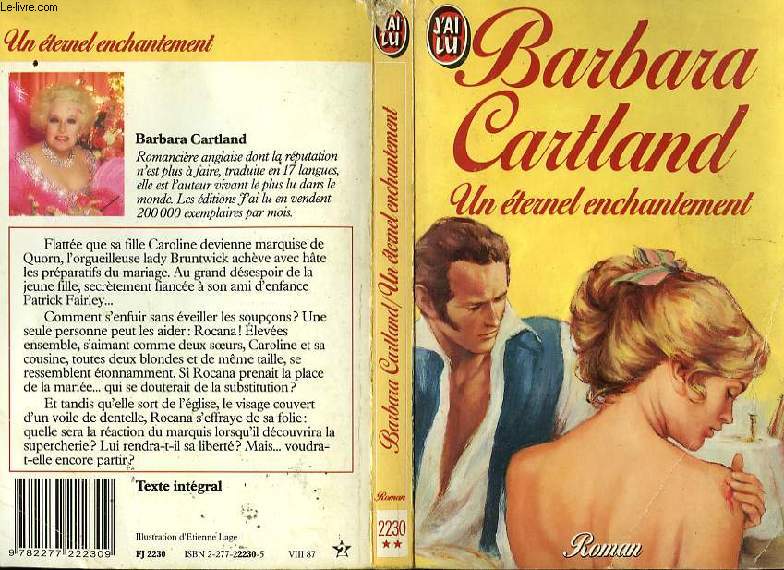 UN ETERNEL ENCHANTEMENT - THE UNBREAKABLE SPELL - CARTLAND BARBARA - 1987 - Afbeelding 1 van 1