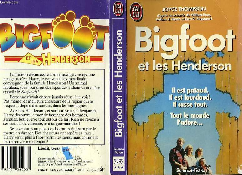 BIGFOOT ET LES HENDERSON - HARRY AND THE ANDERSONS - THOMPSON JOYCE - 1987 - Photo 1/1