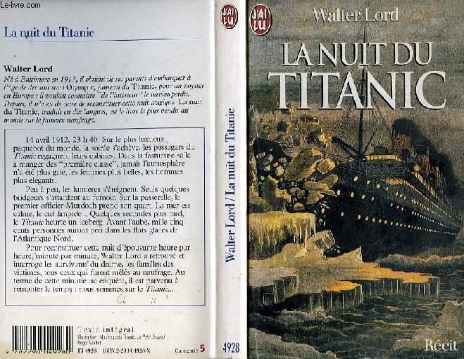 LA NUIT DU TITANIC - A NIGHT TO REMEMBER - LORD WALTER - 1998 - Afbeelding 1 van 1