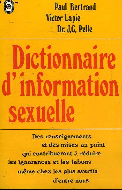 DICTIONNAIRE D'INFORMATION SEXUELLE