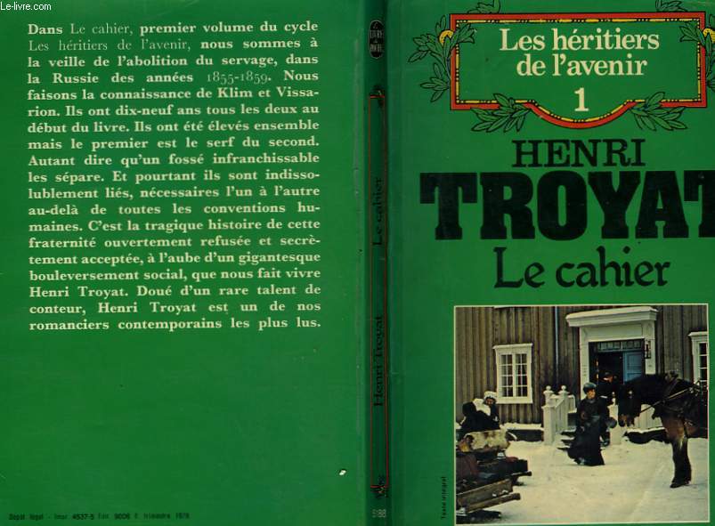 LES HERITIERS DE L'AVENIR TOME 1 - LE CAHIER