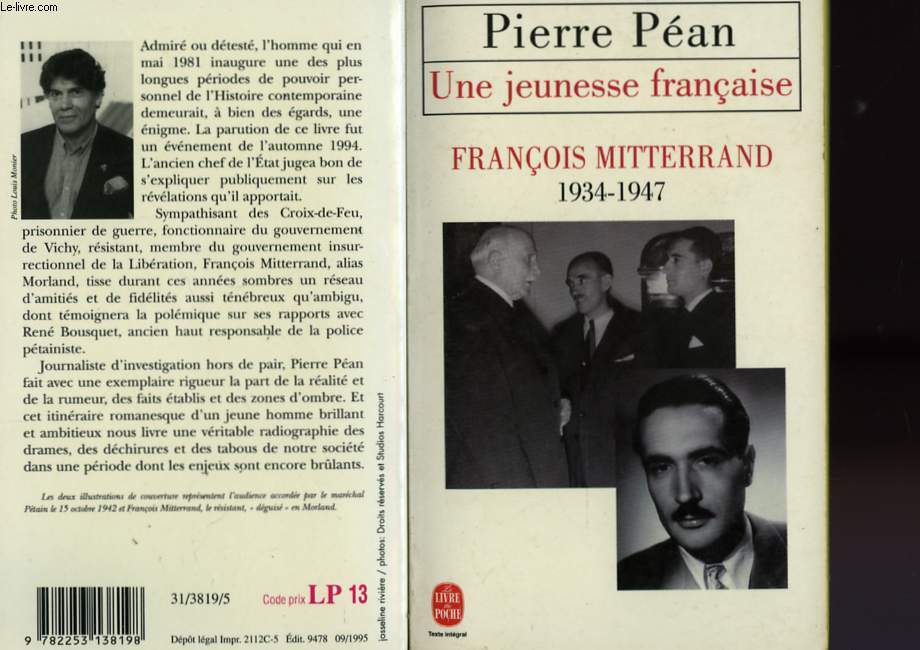 UNE JEUNESSE FRANCAISE - FRANCOIS MITTERRAND 1934 1947