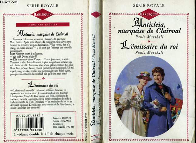 ANTICLEIA MARQUISE DE CLAIRVAL SUIVI DE L'EMISSAIRE DU ROI (LADY CLAIRVAL'S MARRIAGE - THE BECKONING DREAM)