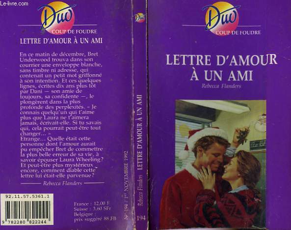 LETTRE D'AMOUR A UN AMI