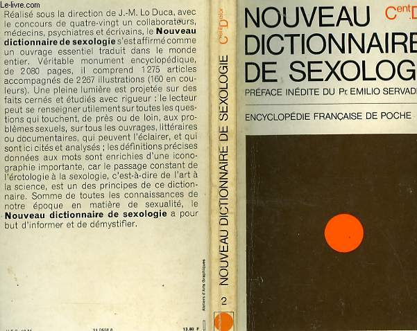 NOUVEAU DICTIONNAIRE DE SEXOLOGIE - N2 - CENTAURE - DEFORMATION