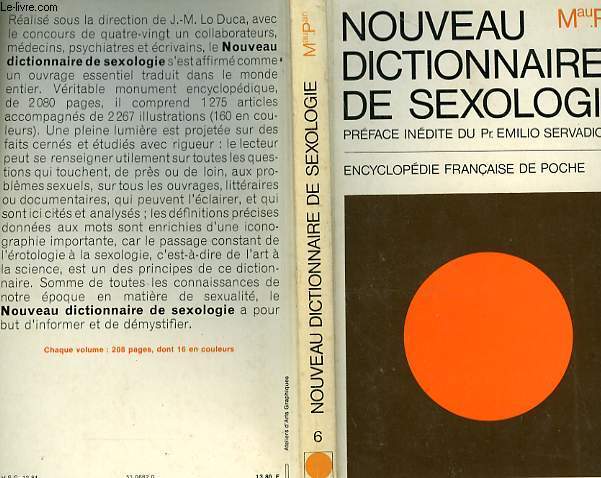 NOUVEAU DICTIONNAIRE DE SEXOLOGIE - N 6 - MAUPASSANT - PANSPERMIE