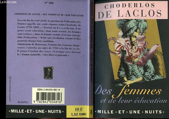 CHODERLOS DE LACLOS: DES FEMMES ET DE LEUR EDUCATION