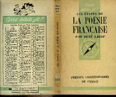 Que sais-je? N 108 Les tapes de la posie franaise