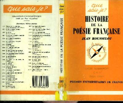 Que sais-je? N 108 Histoire de la posie franaise