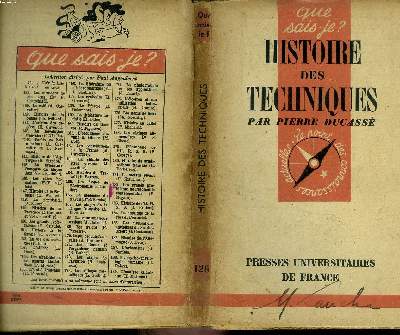 Que sais-je? N 126 Histoire des techniques