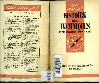 Que sais-je? N 126 Histoire des techniques