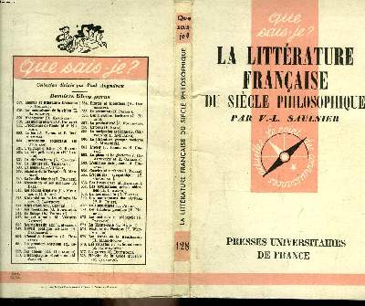 Que sais-je? N 128 La littrature franaise du sicle philosopihique