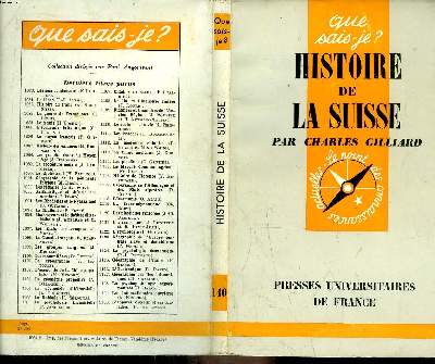 Que sais-je? N 140 Histoire de la Suisse