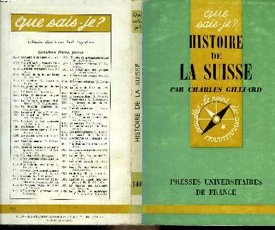 Que sais-je? N 140 Histoire de la Suisse