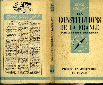 Que sais-je? N 162 Les constitutions de la France