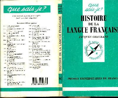 Que sais-je? N 167 Histoire de la langue franaise