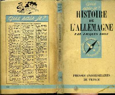 Que sais-je? N 186 Histoire de l'Allemagne