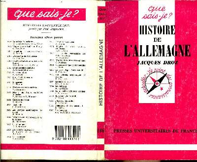 Que sais-je? N 186 Histoire de l'Allemagne
