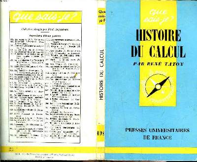 Que sais-je? N 198 Histoire du calcul