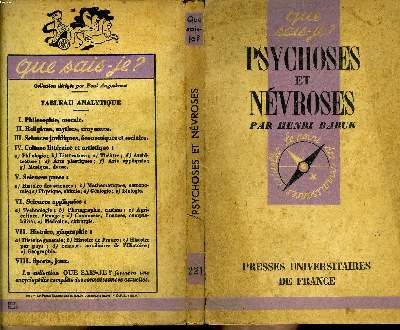 Que sais-je? N 221 Psychoses et nvroses