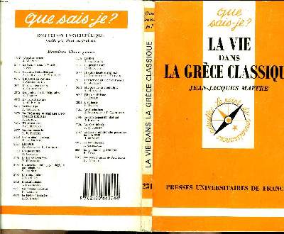 Que sais-je? N 231 La vie dans la Grce classique