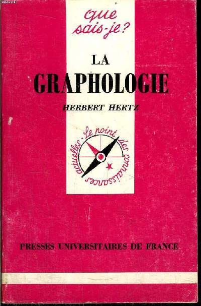 Que sais-je? N 256 La graphologie