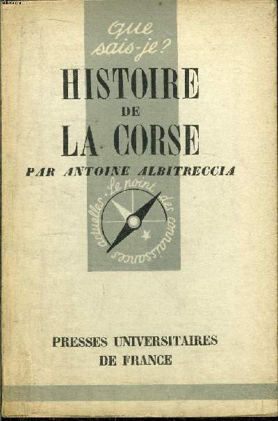 Que sais-je? N 262 Histoire de la Corse