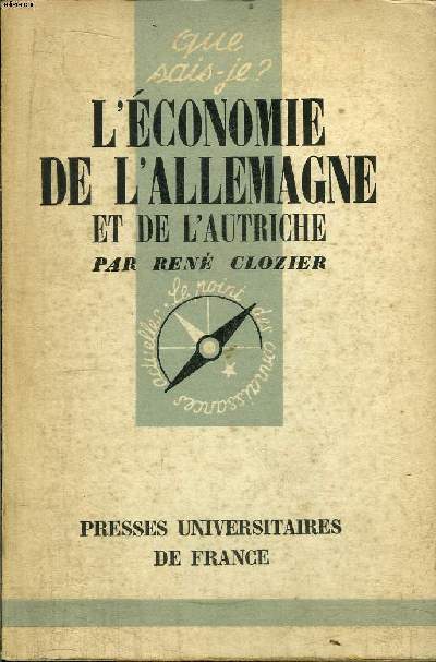 Que sais-je? N 283 L'conomie de l'Allemagne et lde l'Autriche