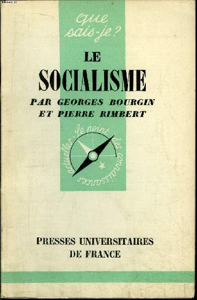 Que sais-je? N 387 Le socialisme