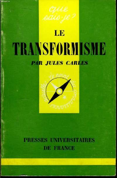 Que sais-je? N 502 Le transformisme