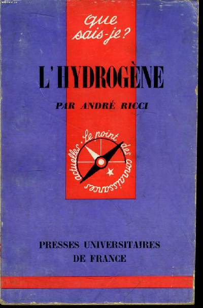 Que sais-je? N 526 L'hydrogne