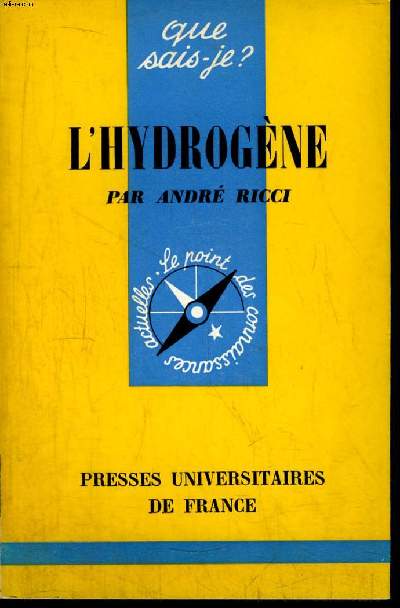 Que sais-je? N 526 Lhydrogne