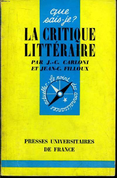 Que sais-je? N 664 La critique littraire