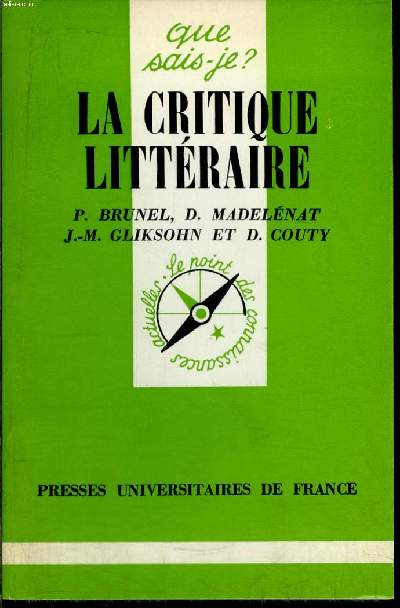 Que sais-je? N 664 La critique littraire