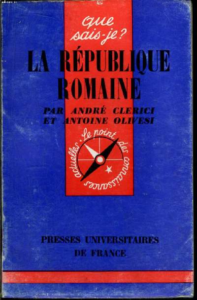 Que sais-je? N 686 La Rpublique Romaine
