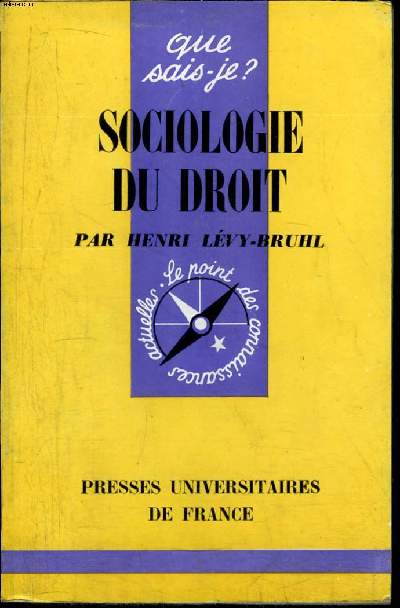 Que sais-je? N 951 Sociologie du droit