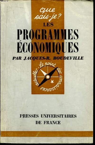 Que sais-je? N 1073 Les programmes conomiques