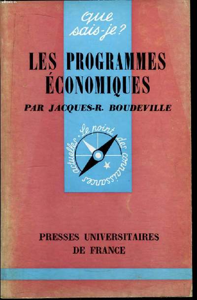 Que sais-je? N 1073 Les programmes conomiques