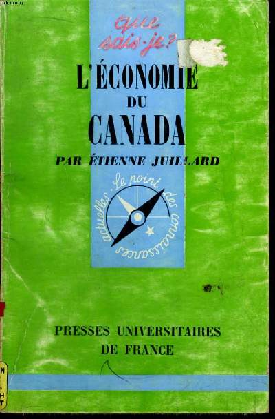 Que sais-je? N 1145 L'conomie du Canada