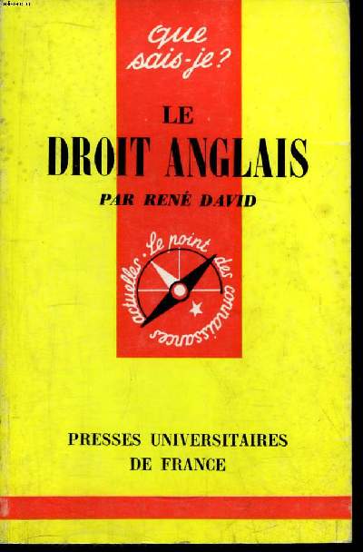 Que sais-je? N 1162 Le droit anglais