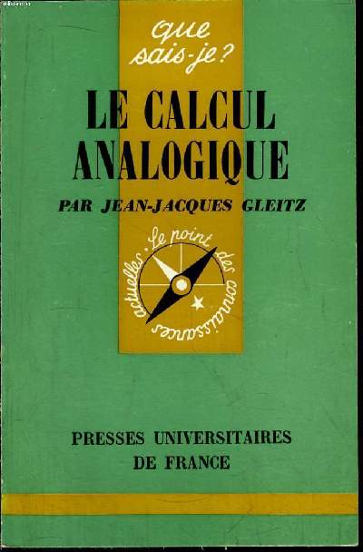 Que sais-je? N 1270 Le calcul analogique