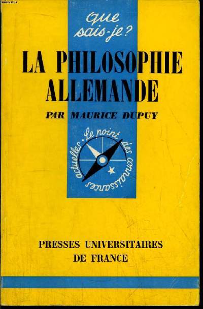Que sais-je? N 1466 La philosophie allemande