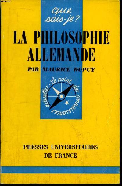 Que sais-je? N 1466 La philosophie allemande