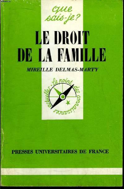 Que sais-je? N 1474 Le droit de la famille