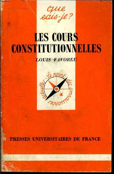 Que sais-je? N 2293 Les cours constitutionnelles