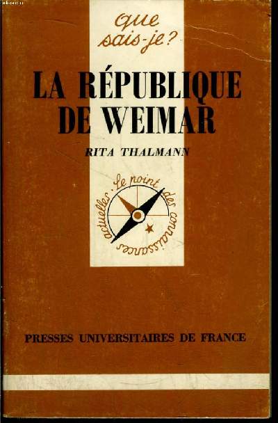 Que sais-je? N 2300 La rpublique de Weimar