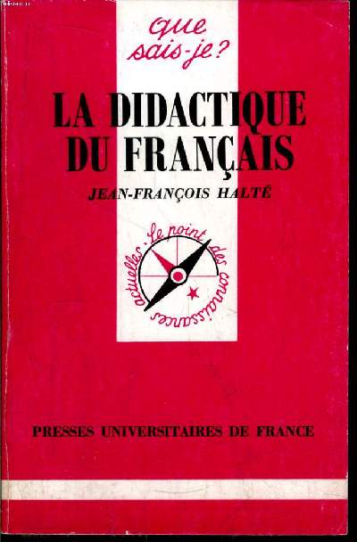 Que sais-je? N 2656 La didactique du franais