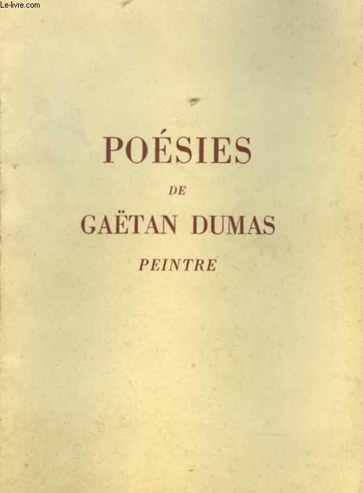 Poésies de Gaëtan Dumas, peintre