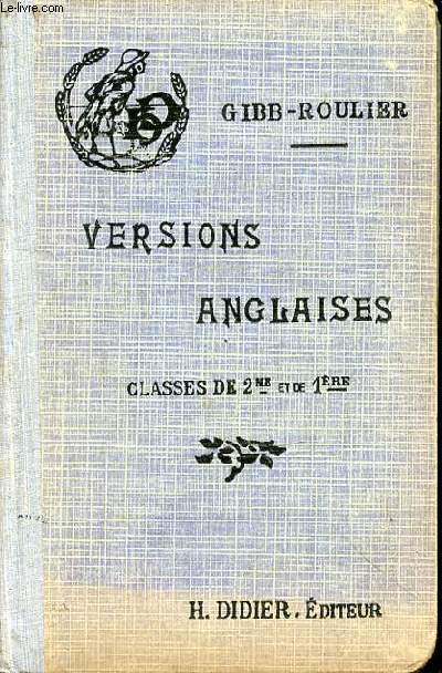 Recueil de Versions Anglaises - classes de 2me et de 1re